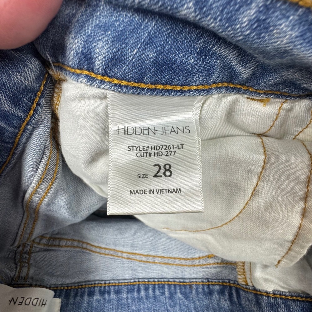 Hidden Jeans Amelia Skinny Distressed Step Hem Jeans Light Wash HD7261-LT 28 - Picture 4 of 8